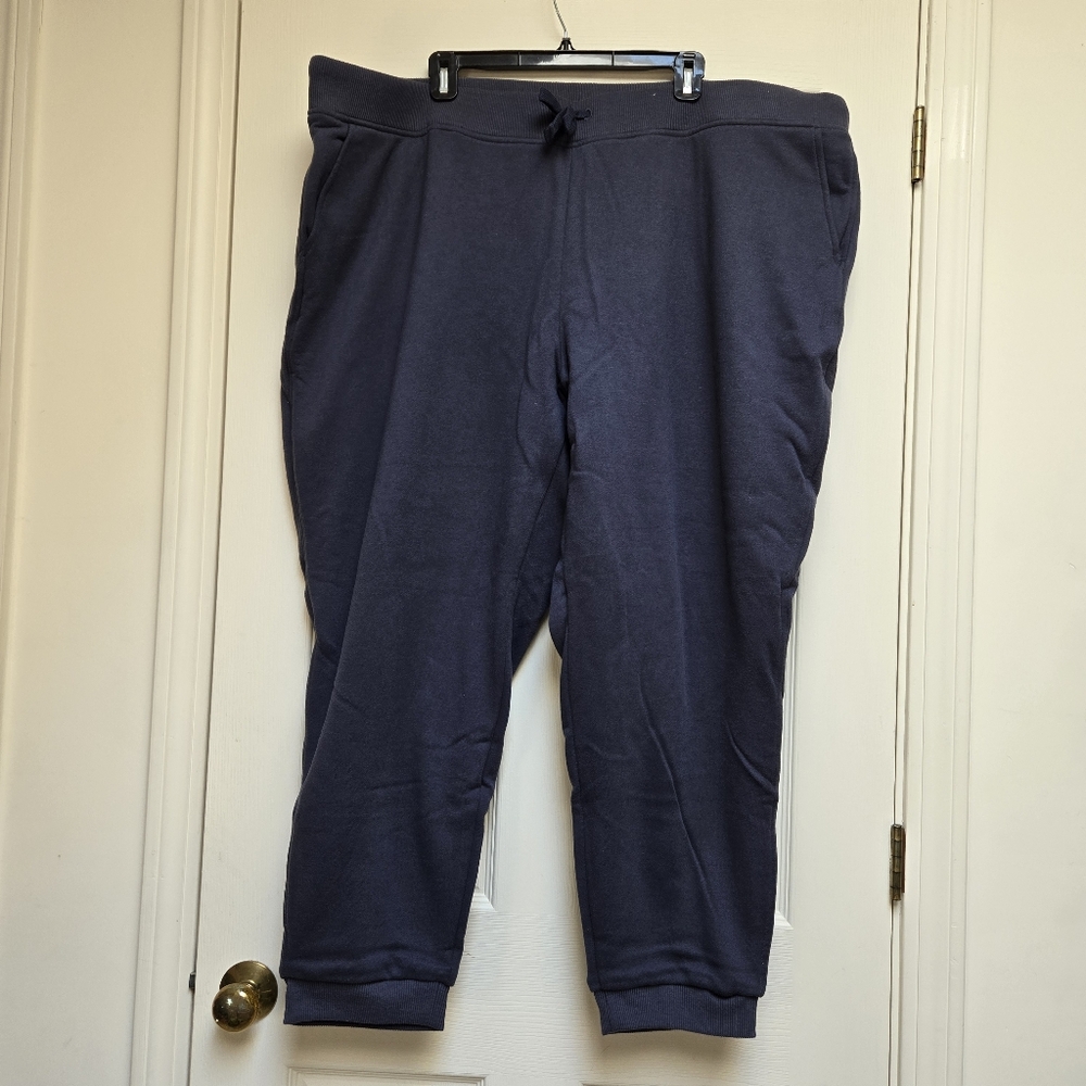 NWT LL Bean Womens 1912 Sherpa Lined Lounge Pants Carbon Navy Plus Size 3X